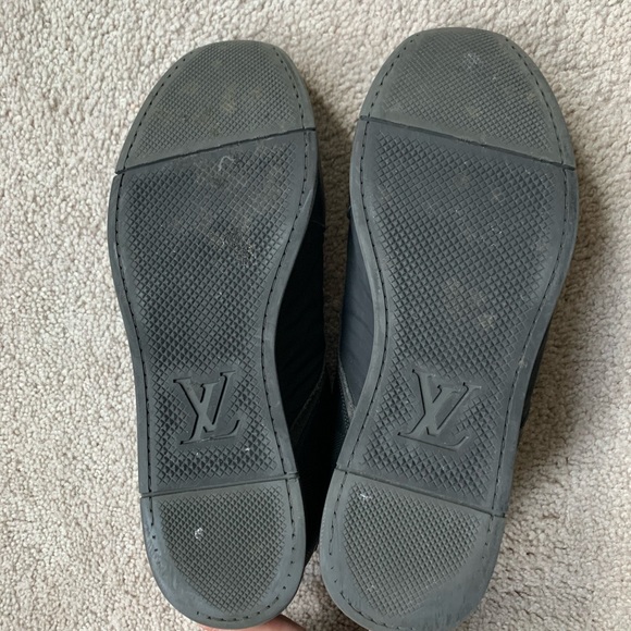 Louis Vuitton Black Damier Spin Sneaker Men Sz 8 - Picture 6 of 7